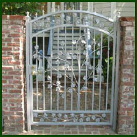 Wrought Iron Gate Courtyard